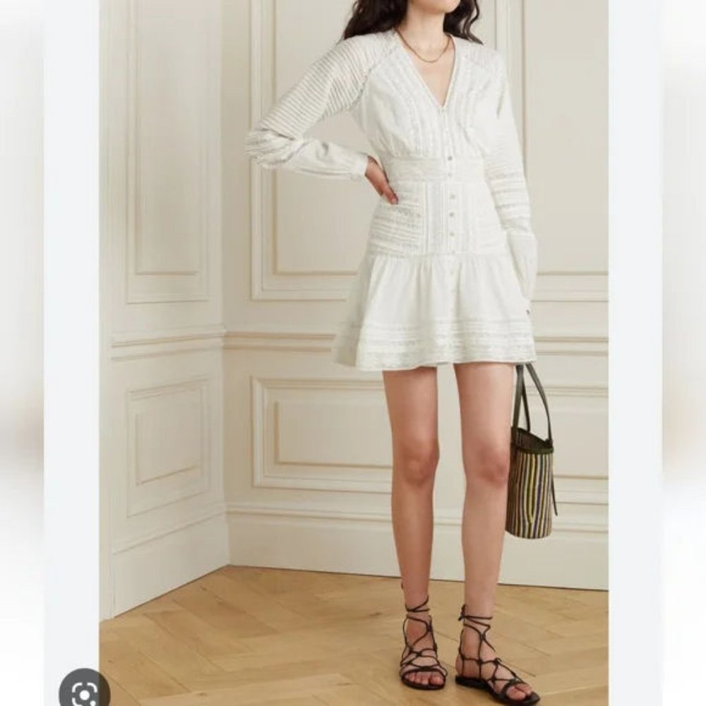 Veronica Beard Addilyn lace and cotton mini dress